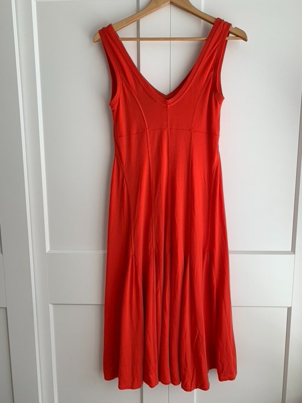 Anthropologie Orange Midi Abroad Dress BY Maeve size S